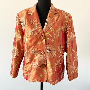Vintage Vida  Petites Floral Embroidery Blazer